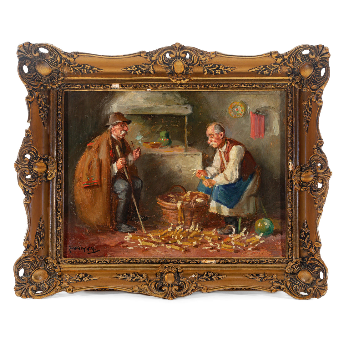 Andor G. Horvath (Hungarian       1876-1966) Two Seated Men