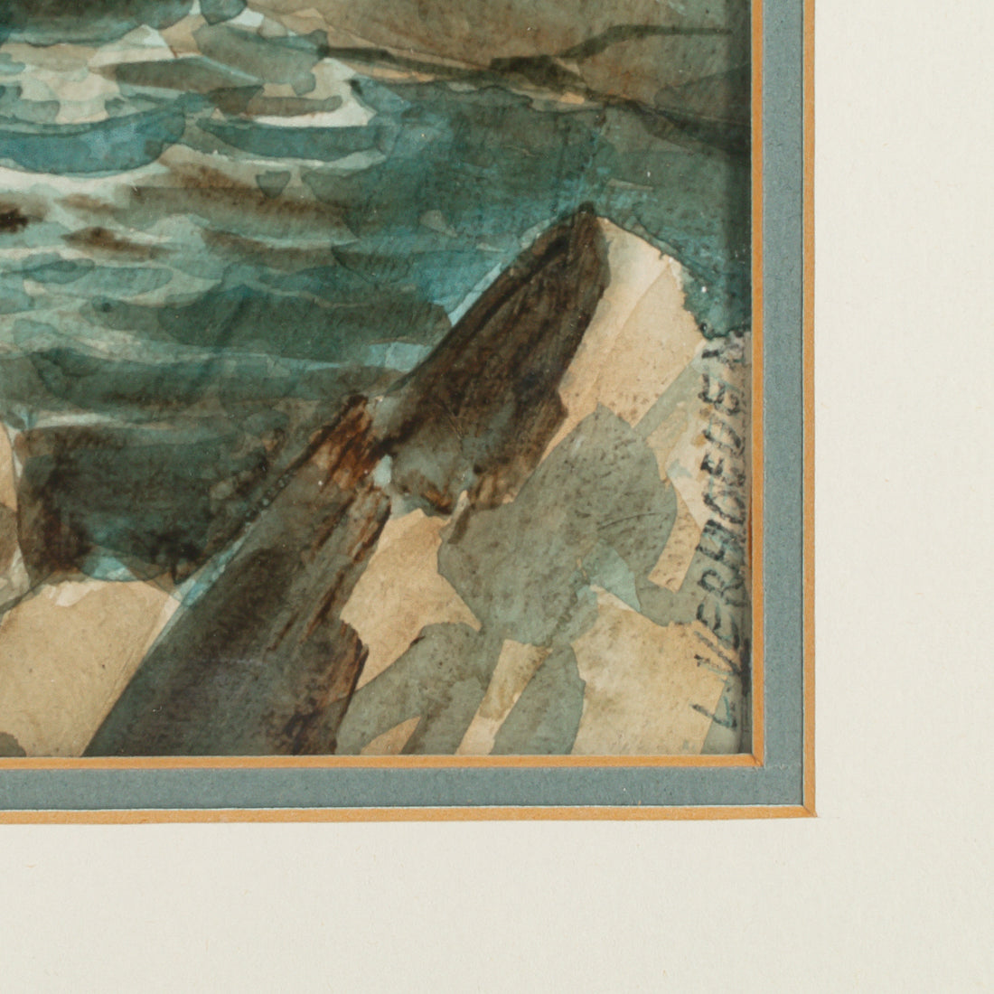 L. Verhoeven - Waterfall              Watercolour On Paper