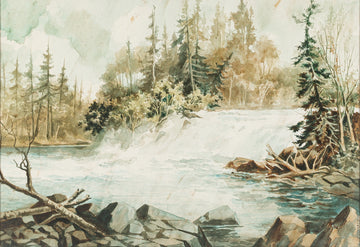 L. Verhoeven - Waterfall              Watercolour On Paper