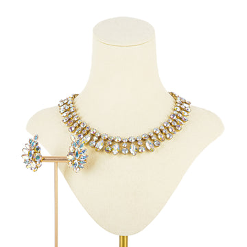 SHERMAN Necklace & Clips Set - Aurora Borealis