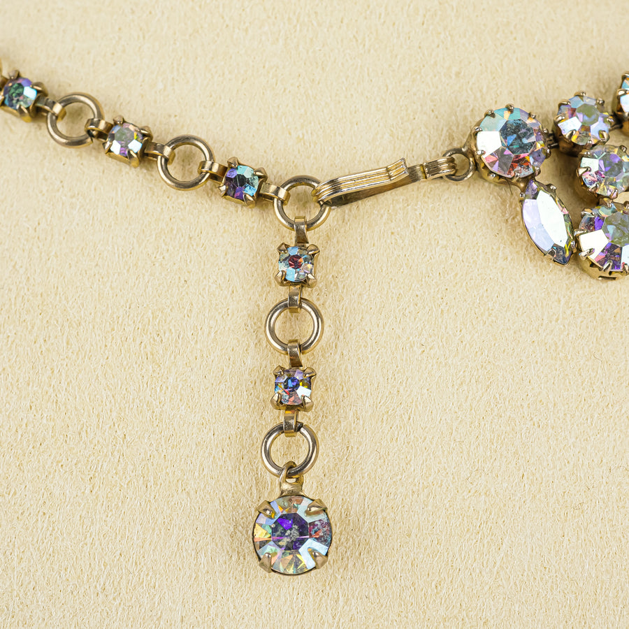 SHERMAN Necklace & Clips Set - Aurora Borealis
