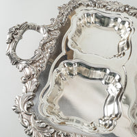 GOLDFEDER SILVER CO Silverlate Footed Meat And Vegtable Server 3 Pieces