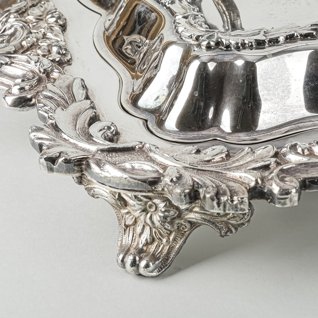 GOLDFEDER SILVER CO Silverlate Footed Meat And Vegtable Server 3 Pieces