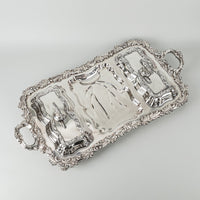 GOLDFEDER SILVER CO Silverlate Footed Meat And Vegtable Server 3 Pieces