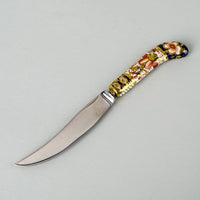 ROYAL CROWN DERBY Traditional Imari 2451 Ceramic Hand SS Knives Set of 6