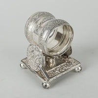 MERIDEN Silver Plate Figural Napkin Ring 208 Japanese Fan Motif