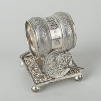MERIDEN Silver Plate Figural Napkin Ring 208 Japanese Fan Motif