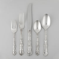WALLACE Louis Silver Plate Flatware 12 Place Settings