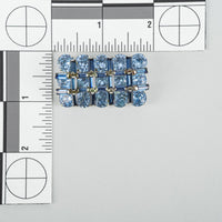 SHERMAN Blue Rhinestone Layered Geometric Brooch
