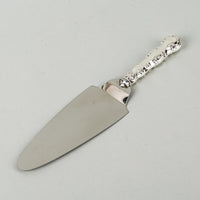 BIRKS Pompadour Sterling Handle Stainless Steel Dessert Server