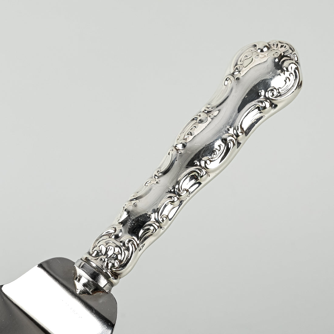 BIRKS Pompadour Sterling Handle Stainless Steel Dessert Server