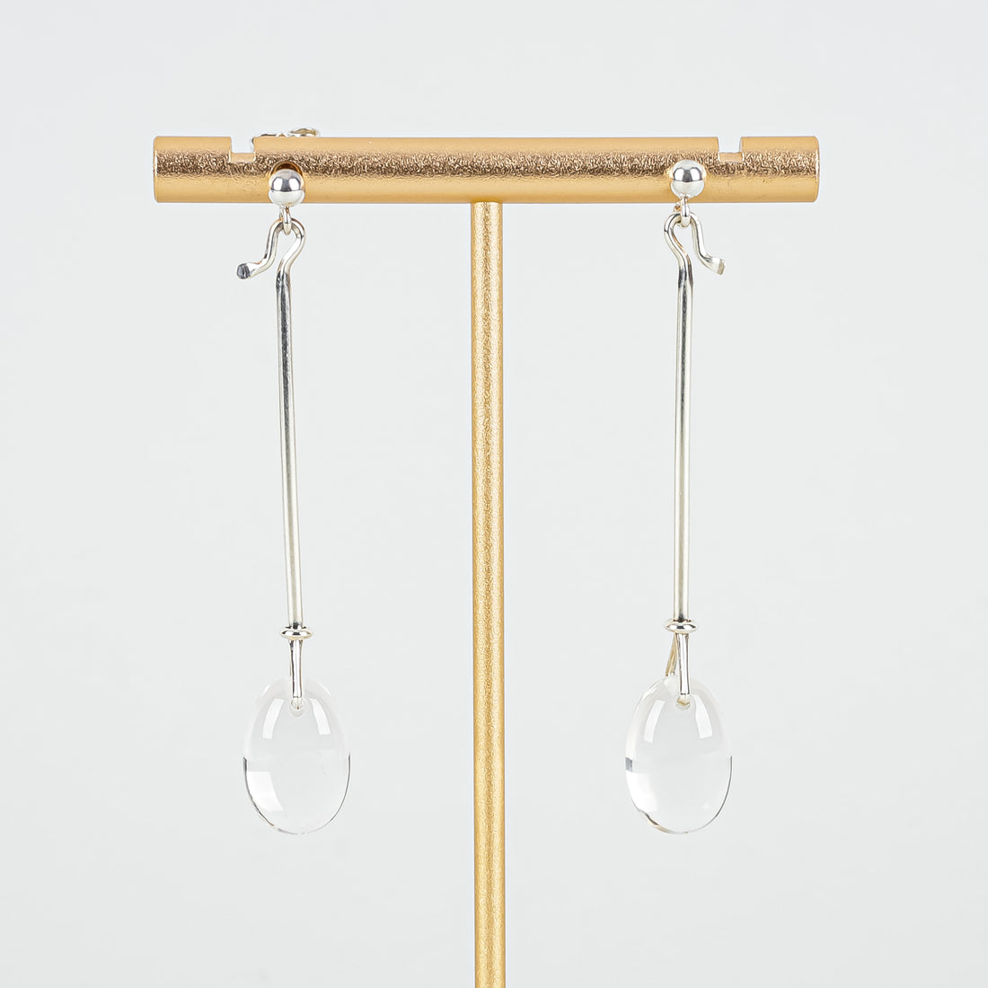 GEORG JENSEN Sterling Rock Crystal Torun Long Earrings