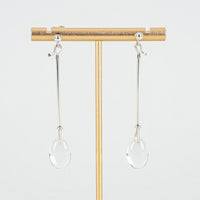 GEORG JENSEN Sterling Rock Crystal Torun Long Earrings