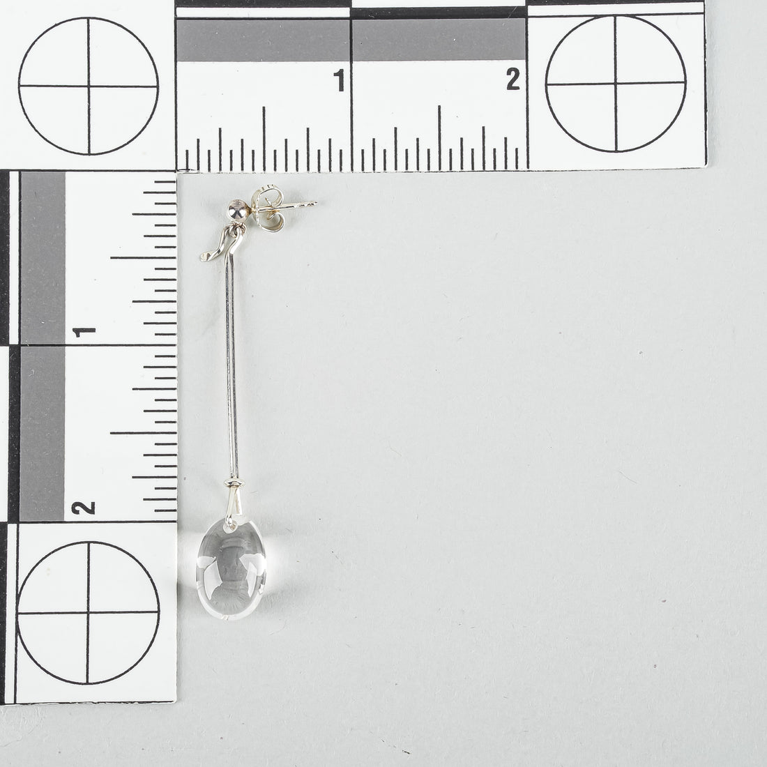 GEORG JENSEN Sterling Rock Crystal Torun Long Earrings