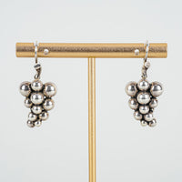 GEORG JENSEN VNTG Sterling Silver Moonlight Grapes Dangle Earrings
