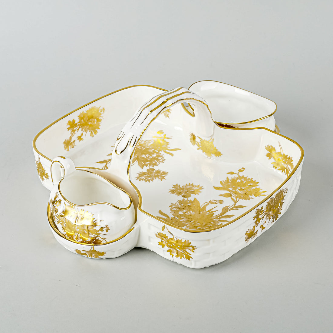 HAMMERSLEY Golden Cornflower 5129 Berry Server 3 Pieces