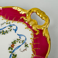 PILLIVUYT La Porcelaine De France Hand Painted Tray