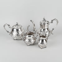 Sheffield Reproduction Silver Plate Tea & Coffee Service 4Pcs
