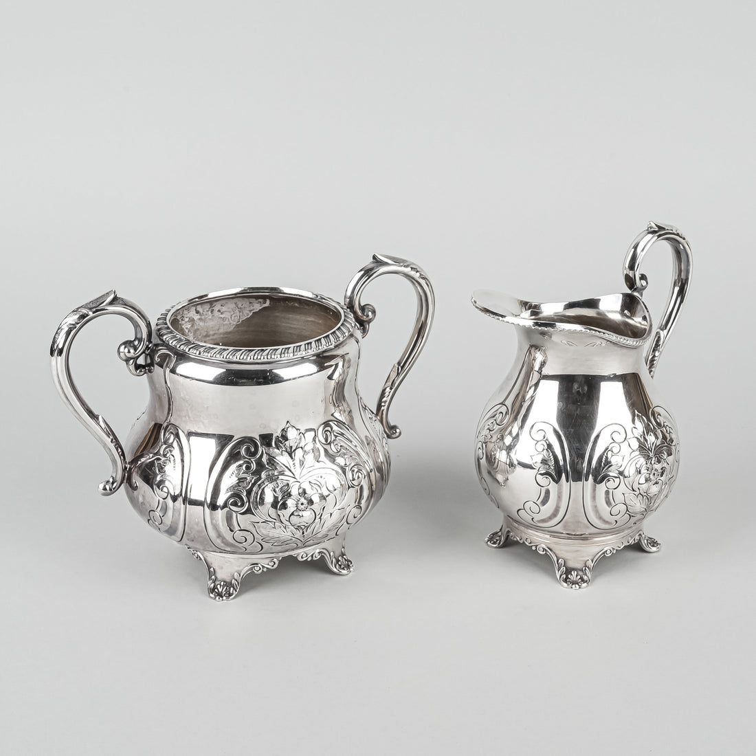 Sheffield Reproduction Silver Plate Tea & Coffee Service 4Pcs