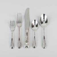 KING'S PLATE Mayflower Silver Plate Flatware 11 Place Settings Plus W/Case