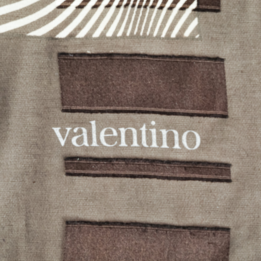 VALENTINO Silk Scarf - Black White Op Art