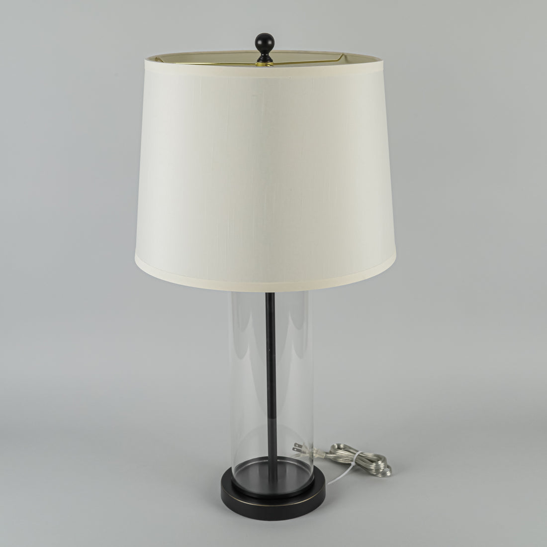 RALPH LAUREN Payton Rubbed Bronze Finish And Glass Lamps With Shades - Set Of 2