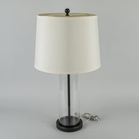 RALPH LAUREN Payton Rubbed Bronze Finish And Glass Lamps With Shades - Set Of 2