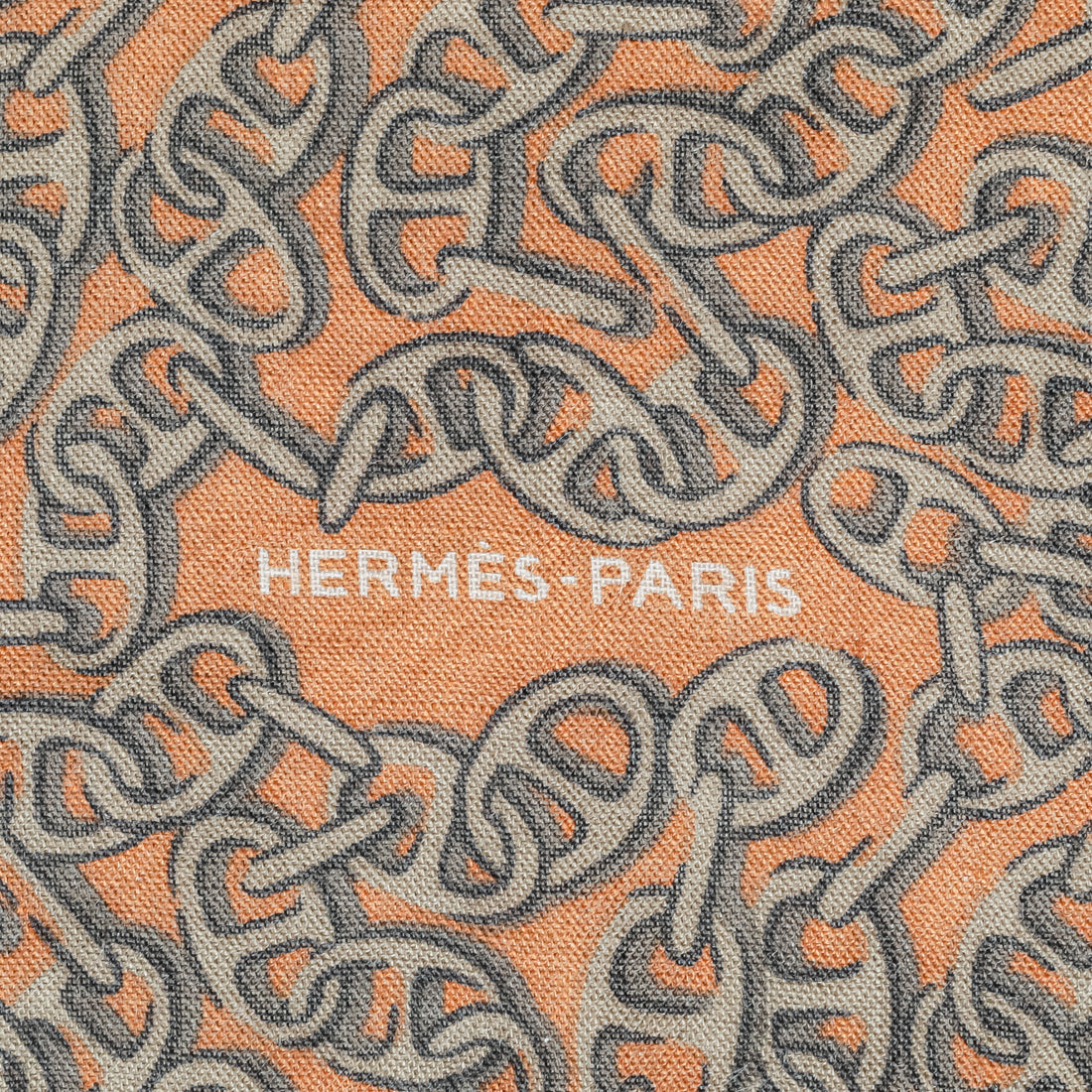 HERMES Shaw Chaine D'Ancre Wool Scarf
