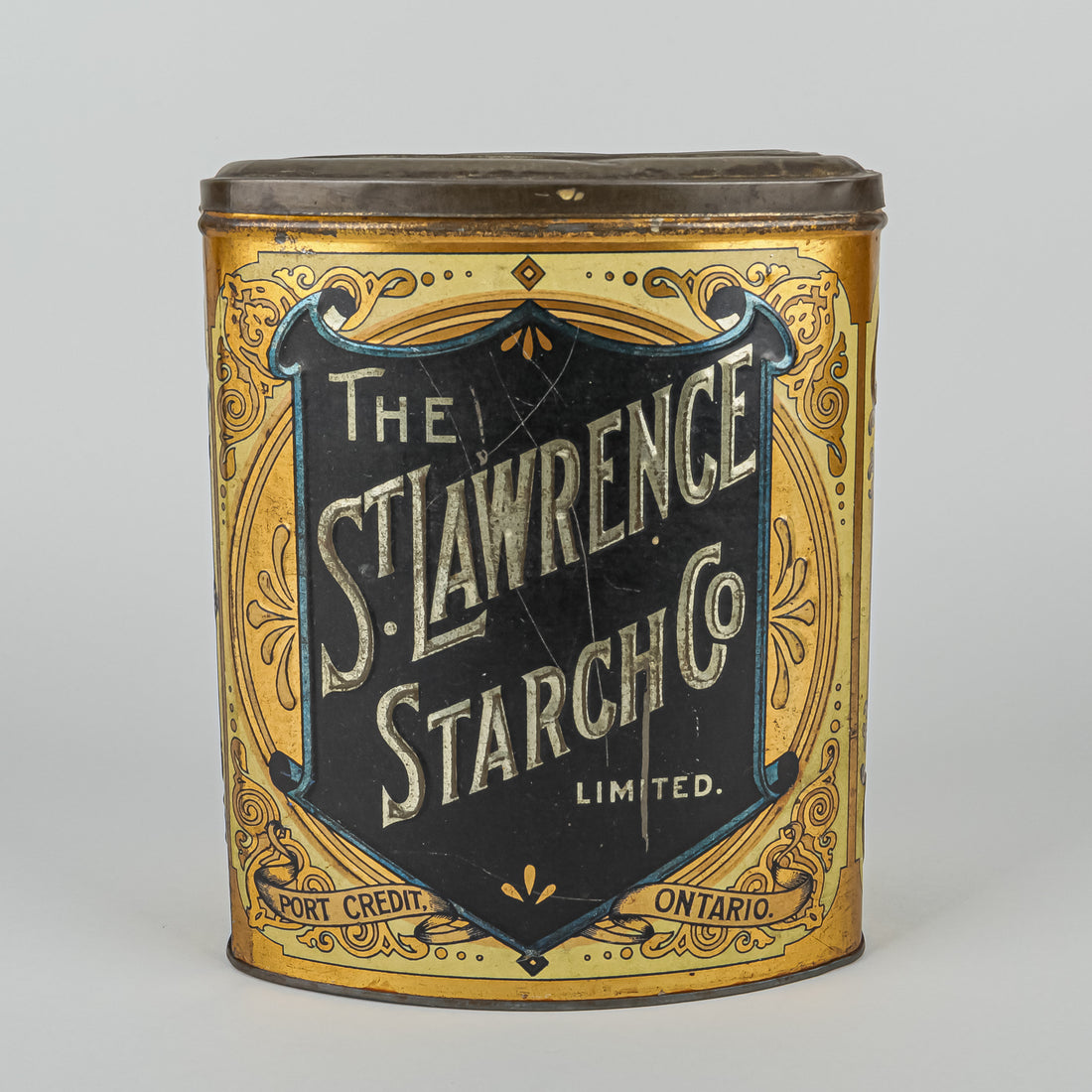 ST LAWRENCE STARCH CO  Starch Tin Commemorating Queen Victoria