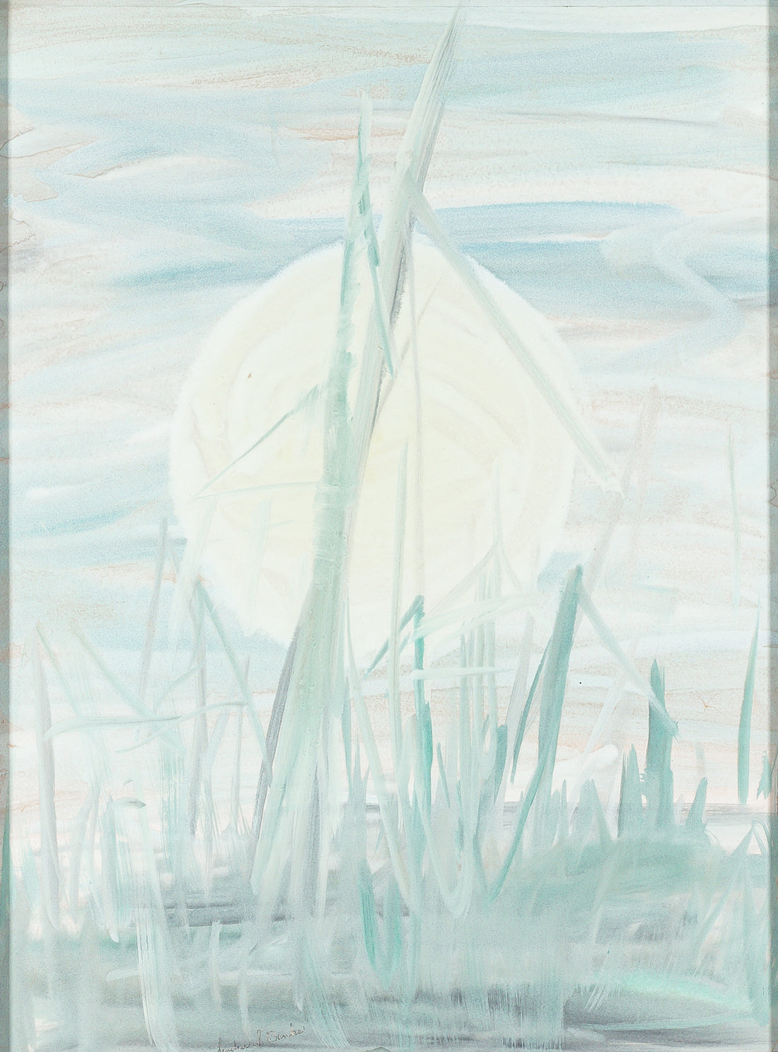 Sandra Banks "Swamp Moon"          Acrylic On Paper