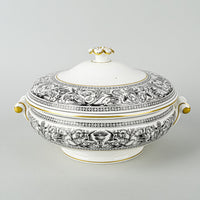 WEDGWOOD Florentine Black Covered Serving Bowl