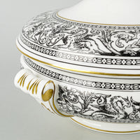WEDGWOOD Florentine Black Covered Serving Bowl