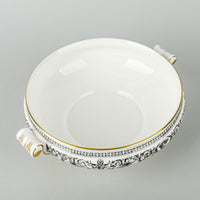 WEDGWOOD Florentine Black Covered Serving Bowl
