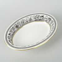 WEDGWOOD Florentine Black W4312 Oval Serving Bowl