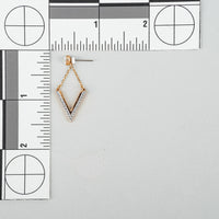 SWAROVSKI V-Shaped Earrings And Necklace Set - Rose-Tone With Clear Cubic Zirconia