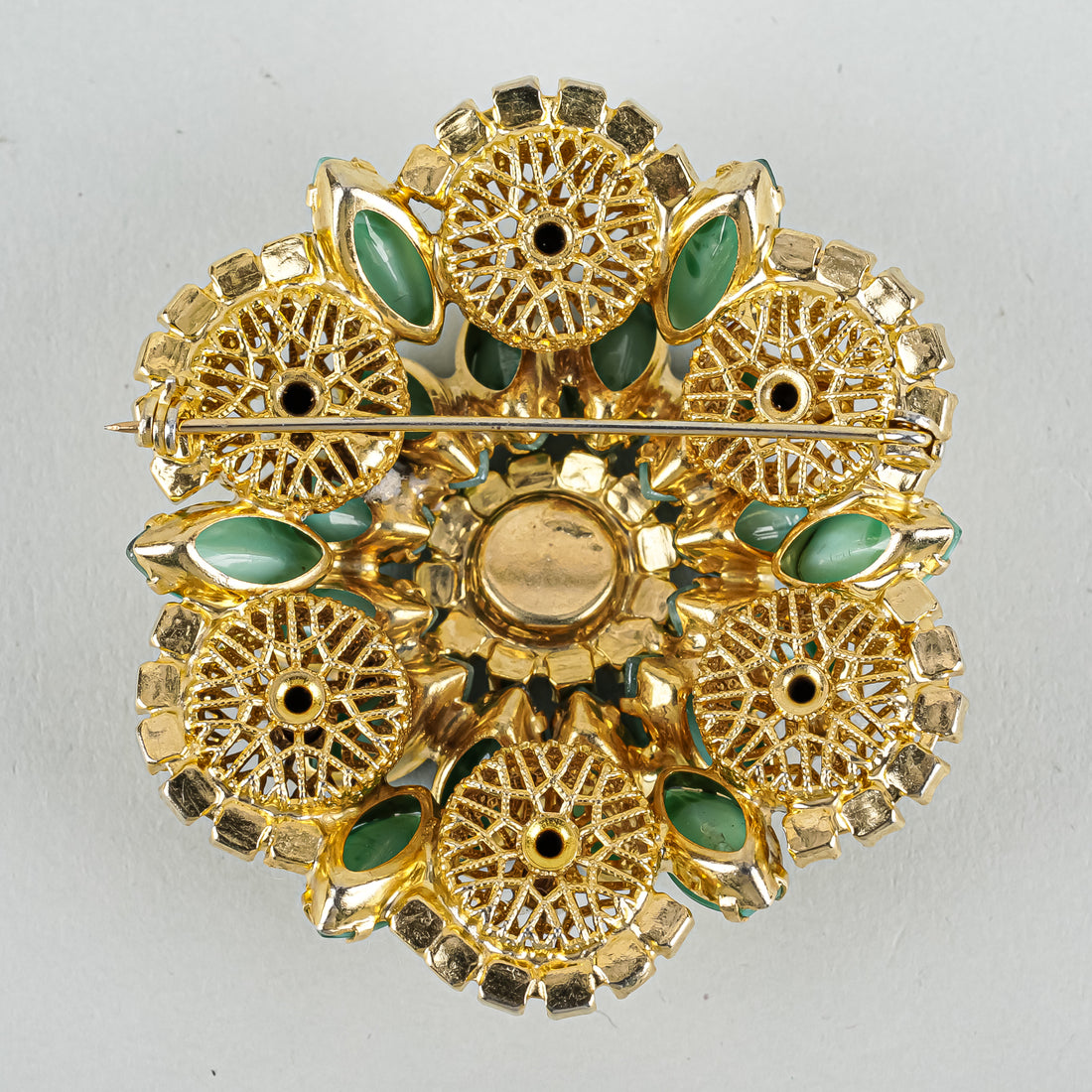 D & E Juliana Parure Set - Gold-Tone Faux Jade With Clear Cubic Zirconia