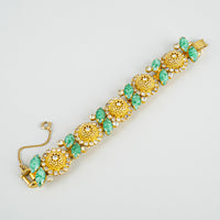 D & E Juliana Parure Set - Gold-Tone Faux Jade With Clear Cubic Zirconia