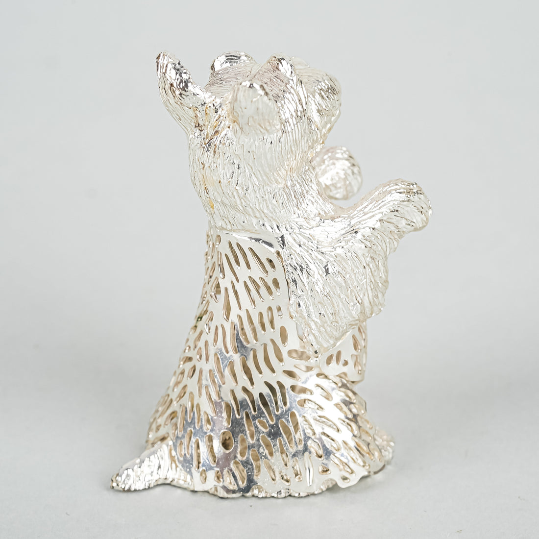 CHRISTOFLE Lumiere d'Argent Silver Plate Figurine Scottish Terrier Puppy Standing