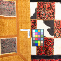 Allover Tiled Mashad & Cowhide           Rug 57"x35"