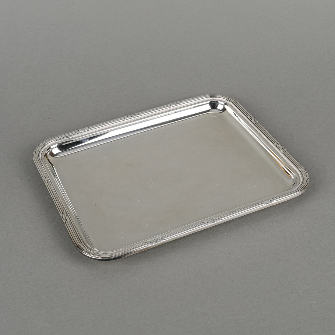 CHRISTOFLE Rubans Silver Plate Tray