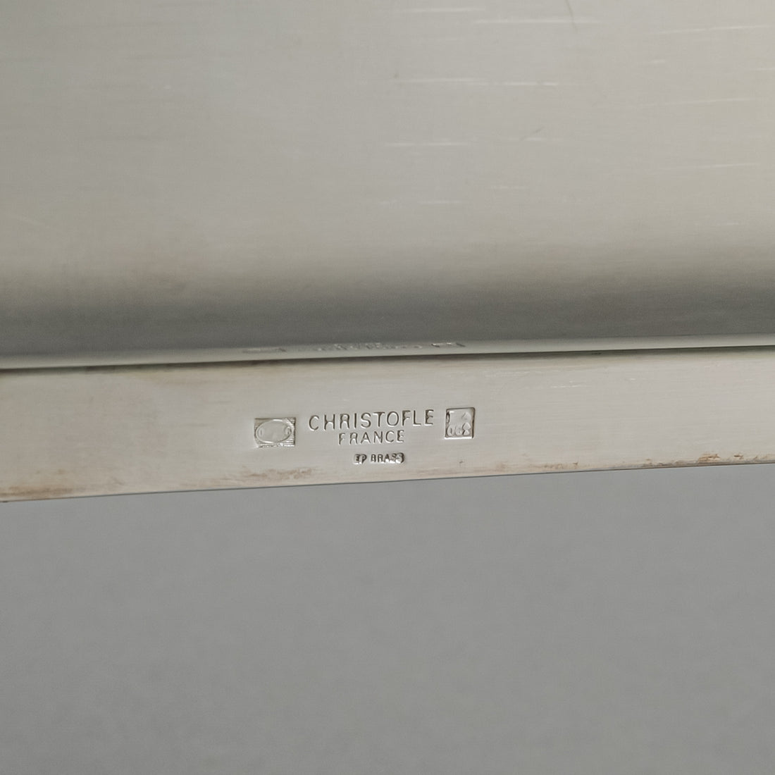 CHRISTOFLE Rubans Silver Plate Tray