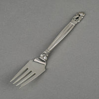 GEORG JENSEN Acorn Sterling Salad/Dessert Forks Set of 3