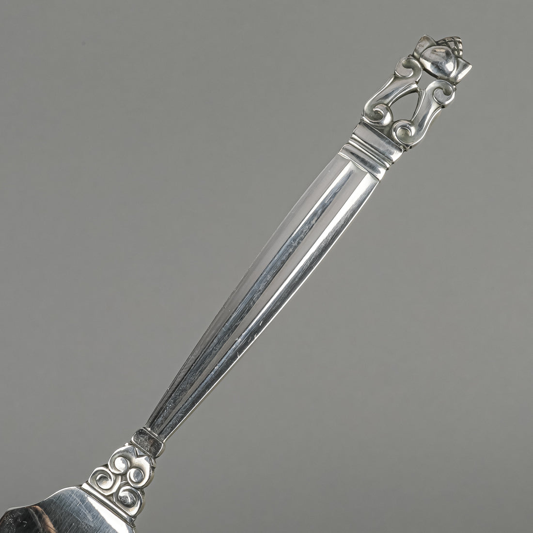 GEORG JENSEN Acorn Sterling Salad/Dessert Forks Set of 3