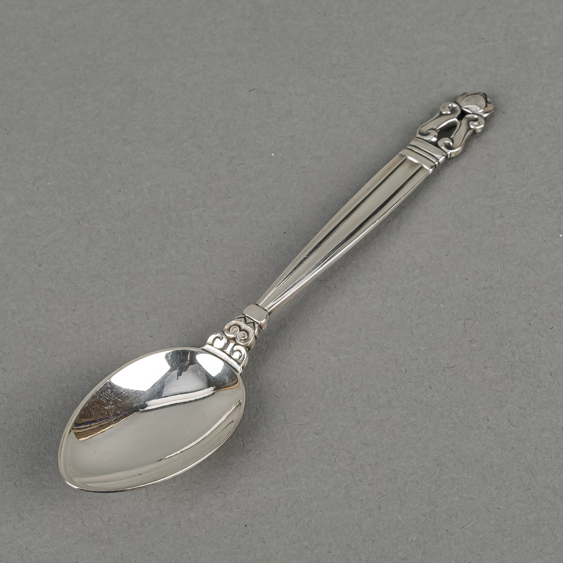 GEORG JENSEN Acorn Sterling Five O'clock Spoons Set Of 3