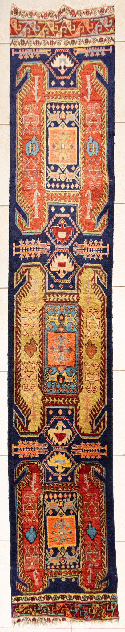 Hand Knotted Ardabil Persian Runner           127"x24"