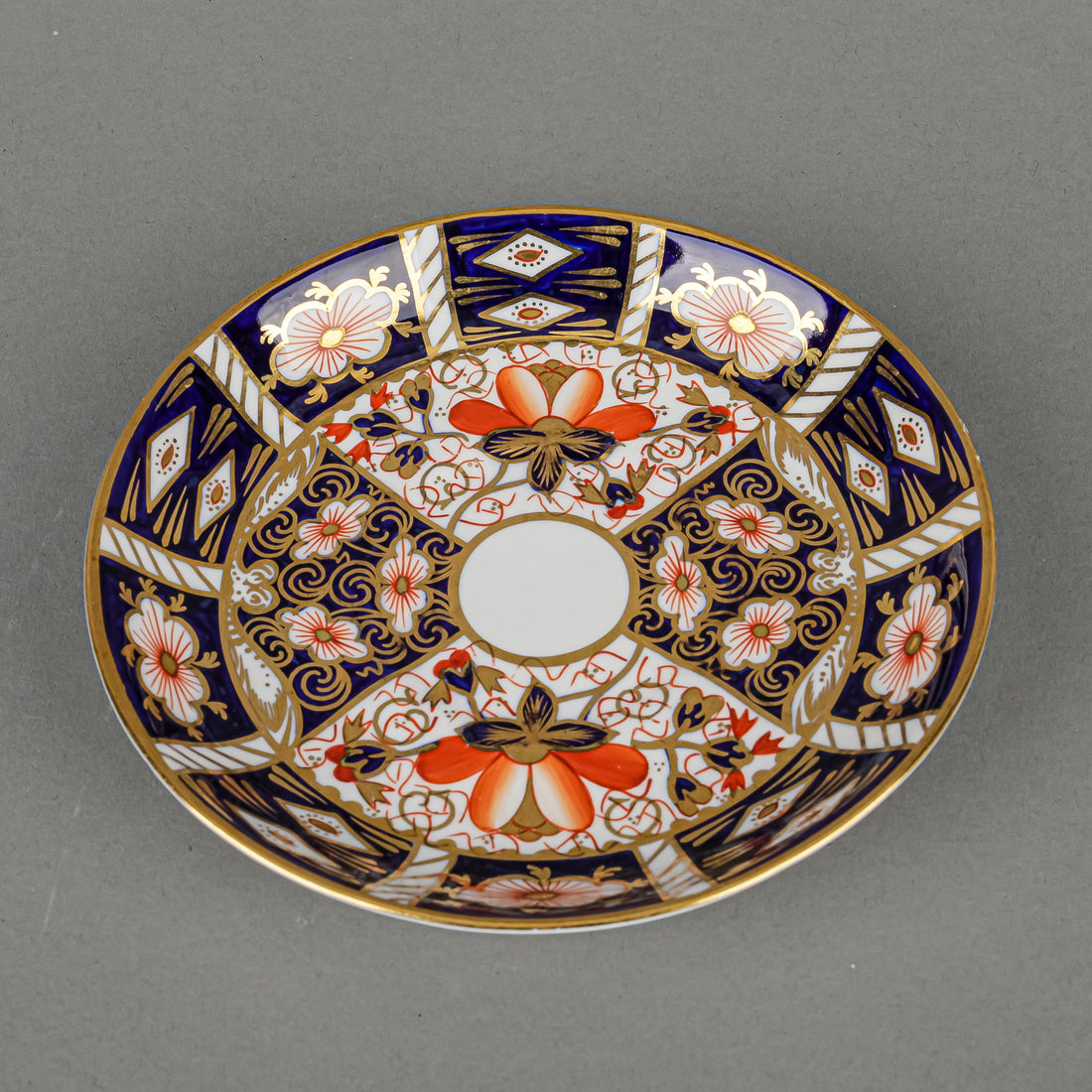 ROYAL CROWN DERBY Traditional Imari 2451 Footed Cup & Saucer