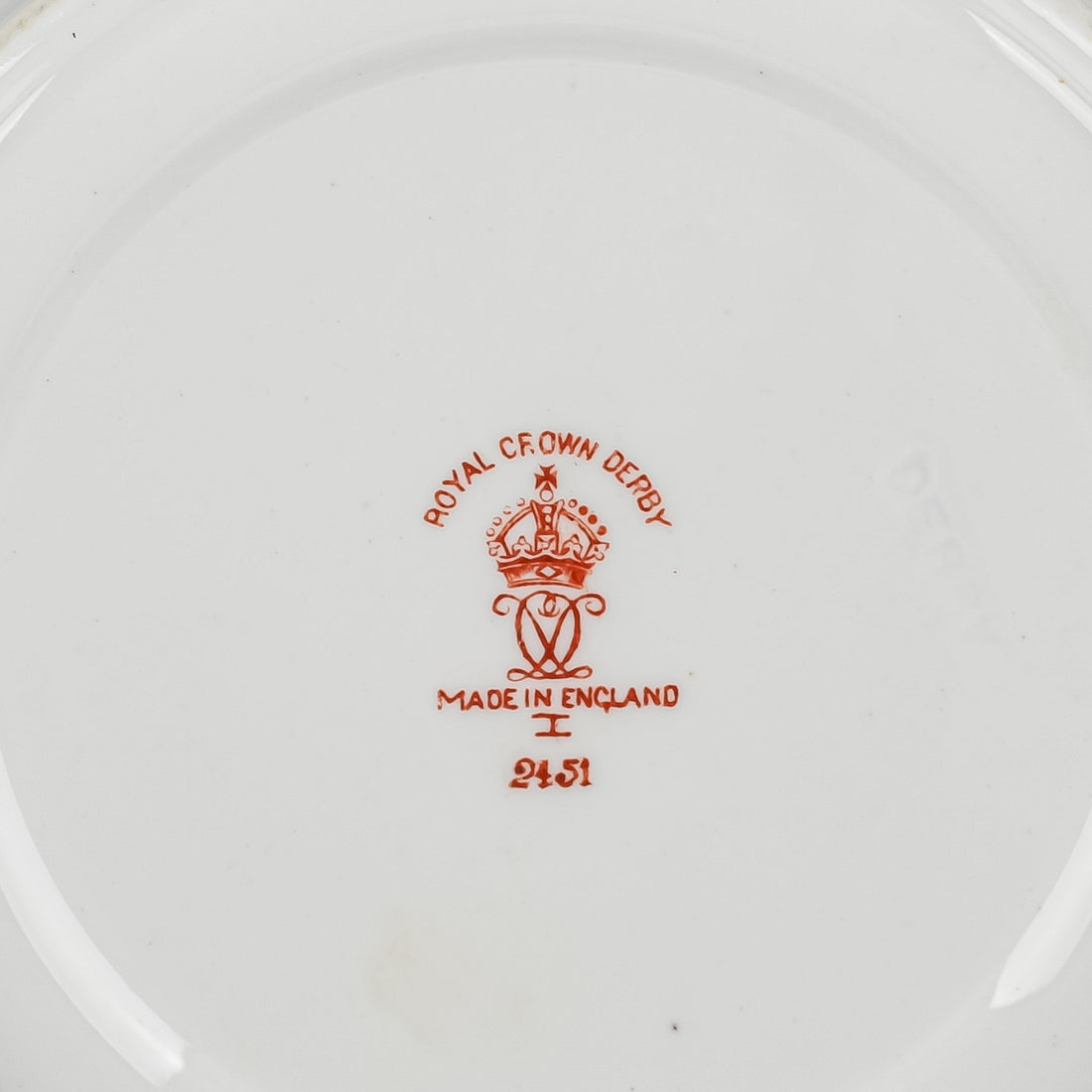 ROYAL CROWN DERBY Traditional Imari 2451 Footed Cup & Saucer