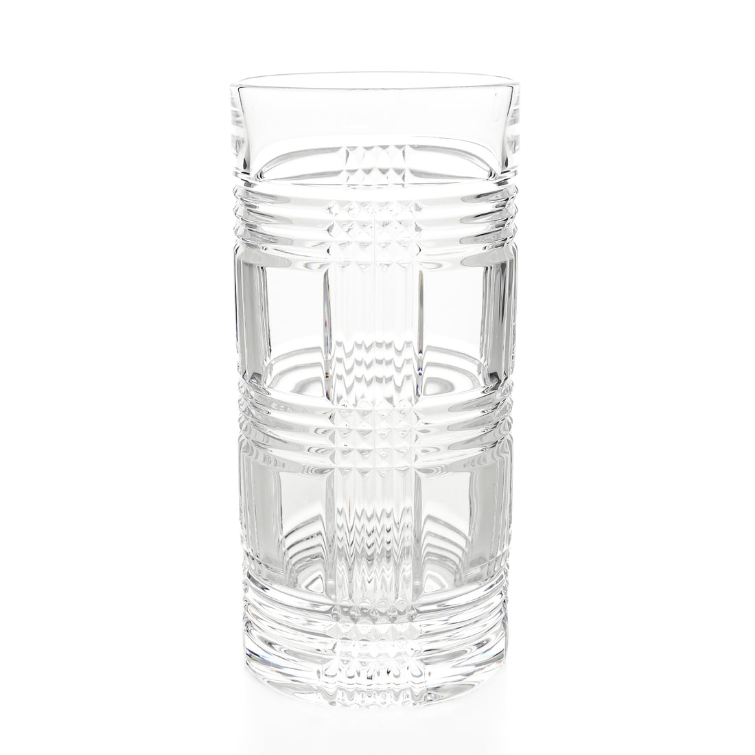 RALPH LAUREN Glen Plaid Crystal Highball Tumblers Set Of 2
