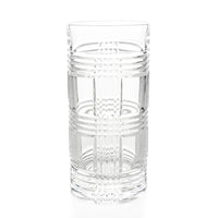 RALPH LAUREN Glen Plaid Crystal Highball Tumblers Set Of 2