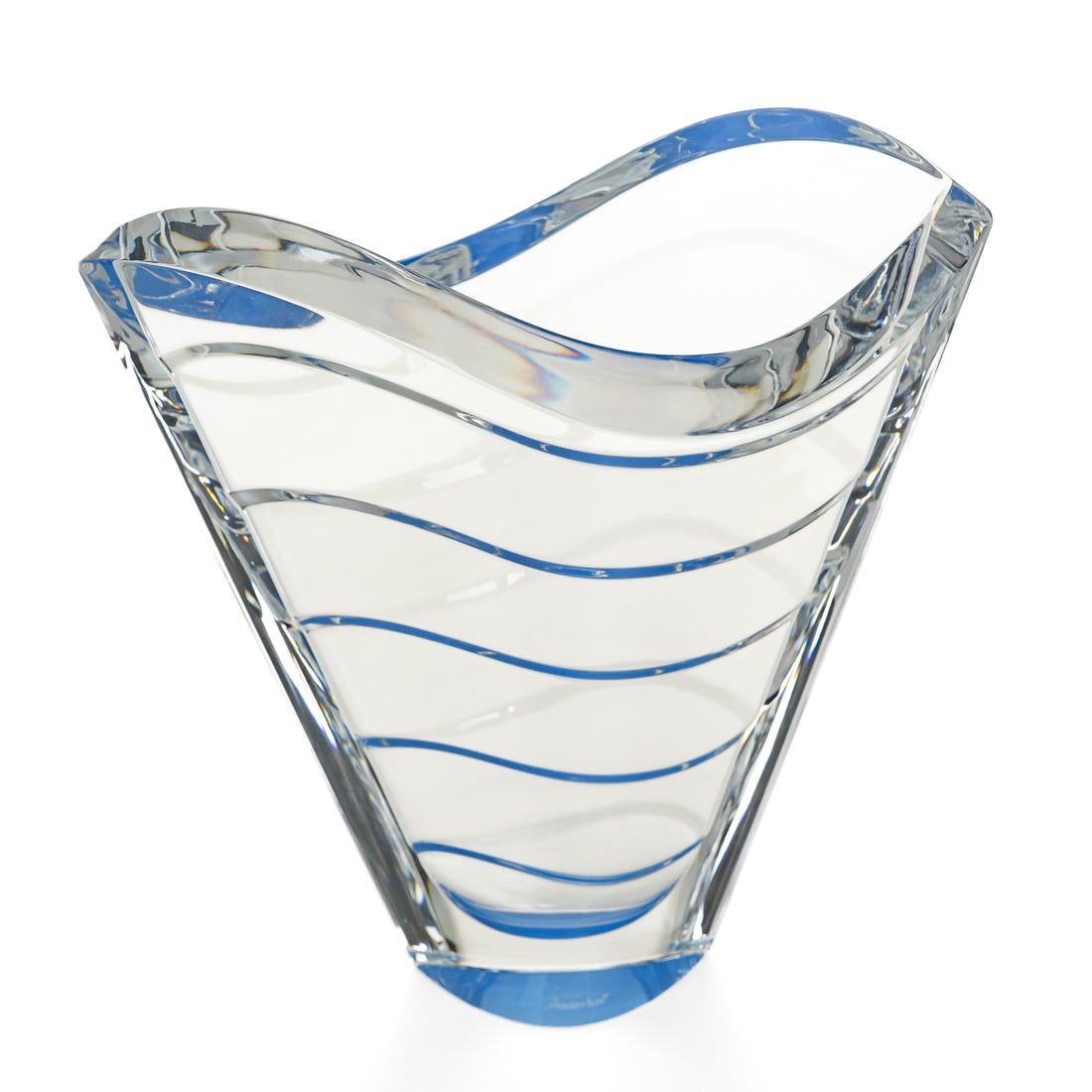 BACCARAT Wave Blue Vase